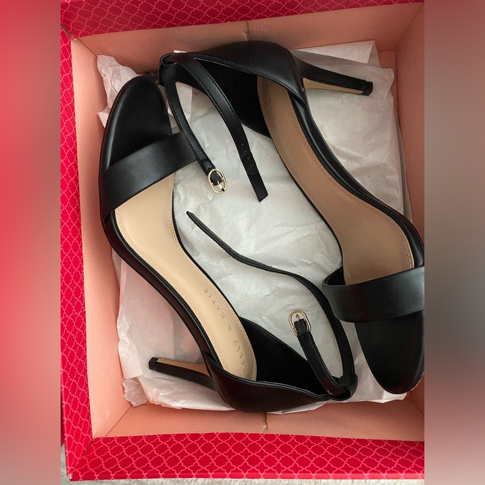 Women’s Kelly & Katie Black Dress Heels / Sandals Size 7.5M - Picture 2 of 9